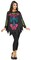 The Costume Center Black and Pink Skeleton Poncho Women Adult Halloween Costume - One Size